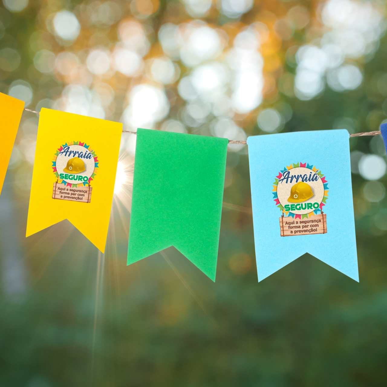 Layout Bandeirola Arraiá Seguro