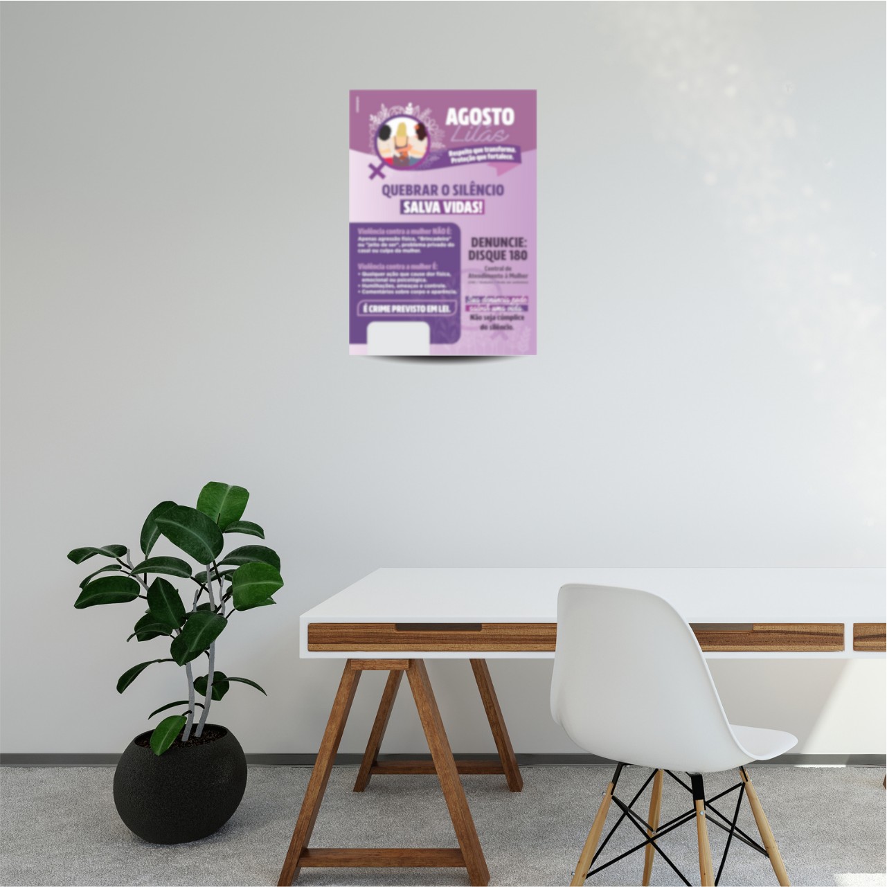 Agosto Lilás Cartaz