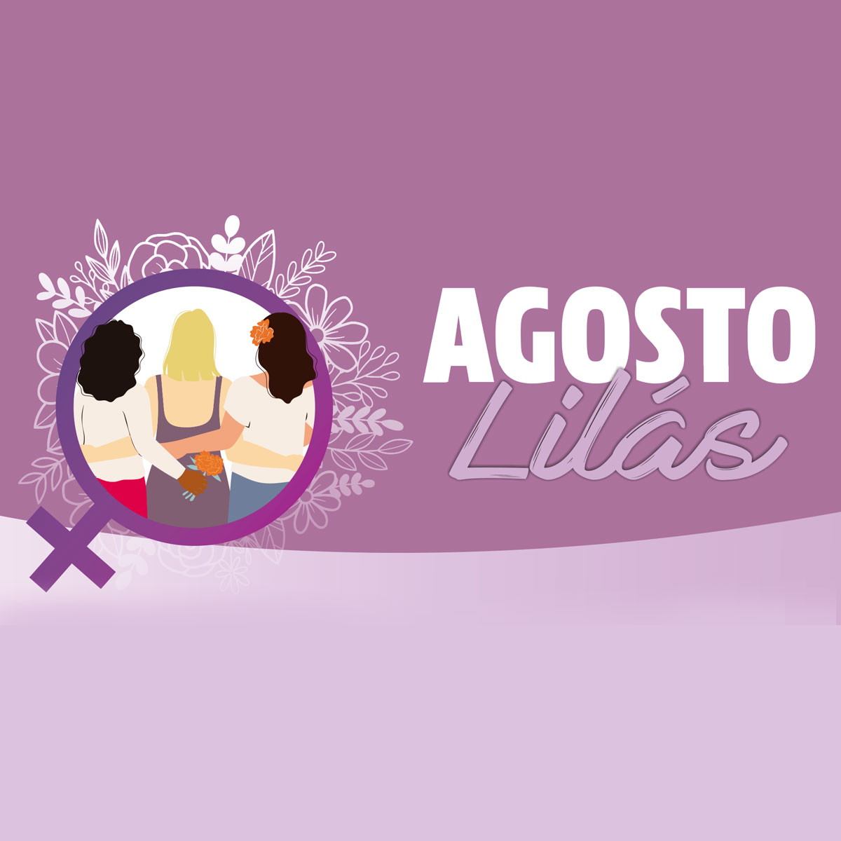 Agosto Lilás Banner